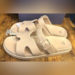 Wild Fable Womens Maysen Footbed Sandals taupe Size 11 new